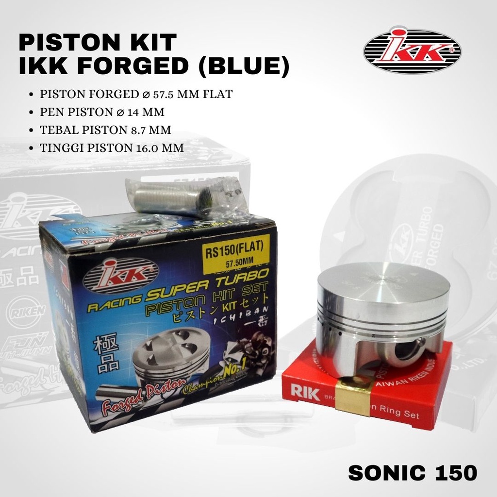 Piston IKK SONIC 150 57.5 pin 14 forged Blue High