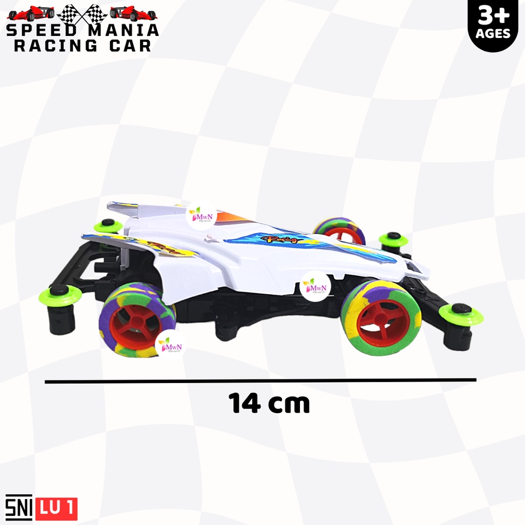 MWN Mainan Mobil Speed 4WD Mania Racing Car LU1