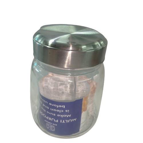 Toples Kaca Cantik | Toples Kaca Tanggung| Toples Kue Kering | Toples Kaca Bening Tutup Silver MH 10