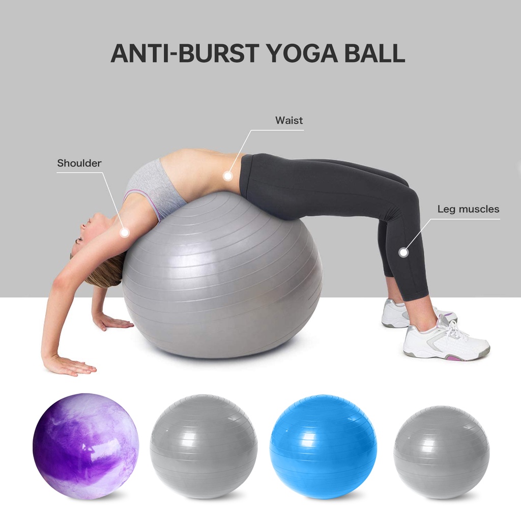Perfin PF75PBY Bola Yoga Ibu Hamil Gym Ball Alat Fitness Pilates Ball Fitnes Senam Olahraga 65cm(FREE PompaTangan)