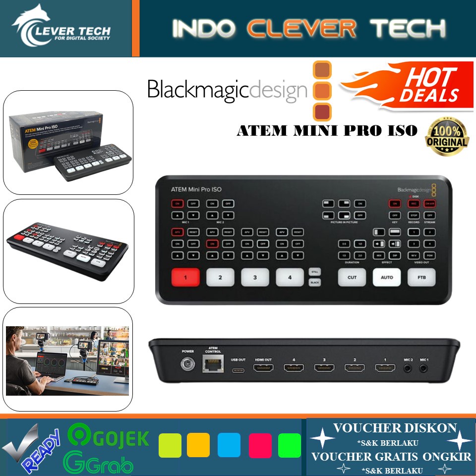 Blackmagic Design ATEM Mini Pro ISO HDMI Live Stream Switcher