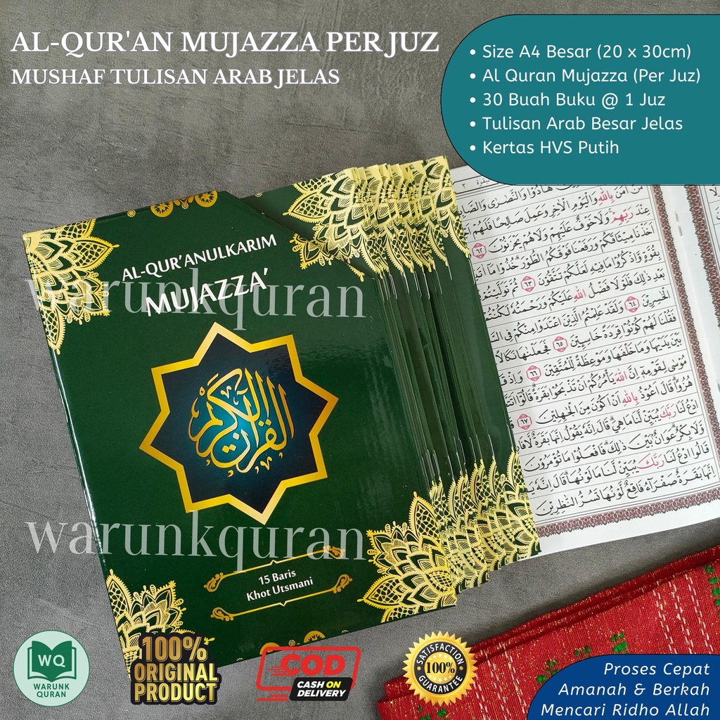 Quran Mujazza Per Juz Samsia Hufaz HVS A4 Besar