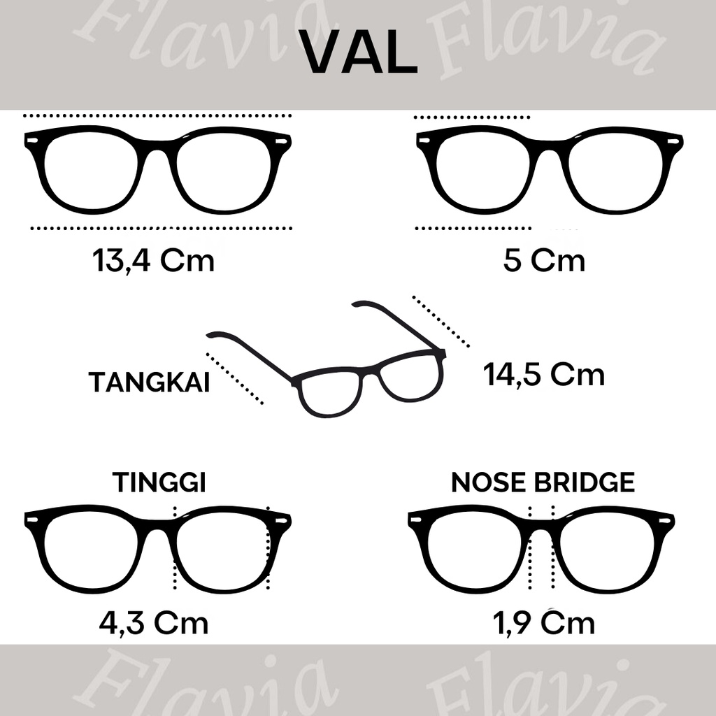 Flavia Eyewear - Kacamata Val Square Acetat (custom minus, photochromic, blueray, bluechromic dan photobrown)