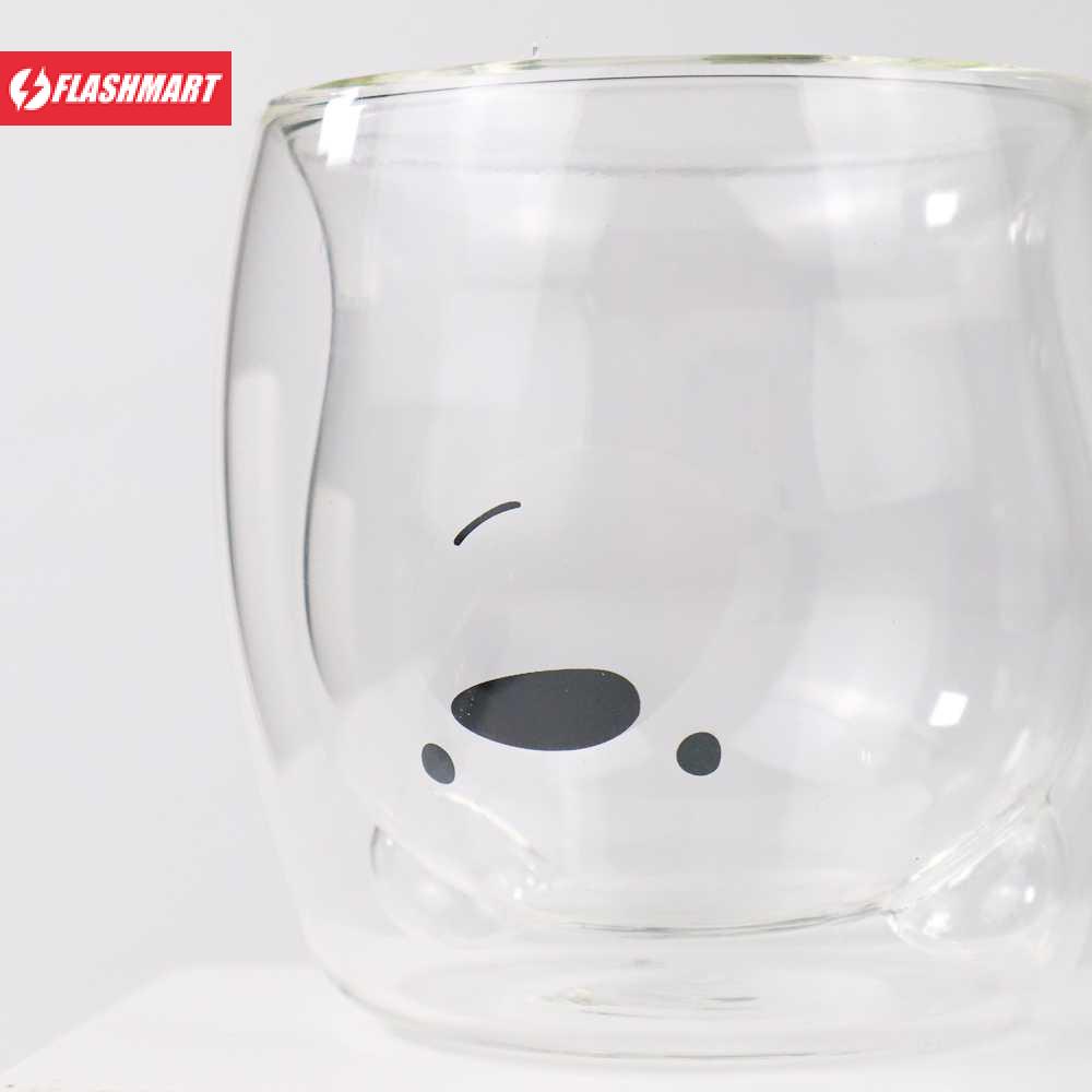 Flashmart Gelas Mug Animal Double Wall Glass - C8784