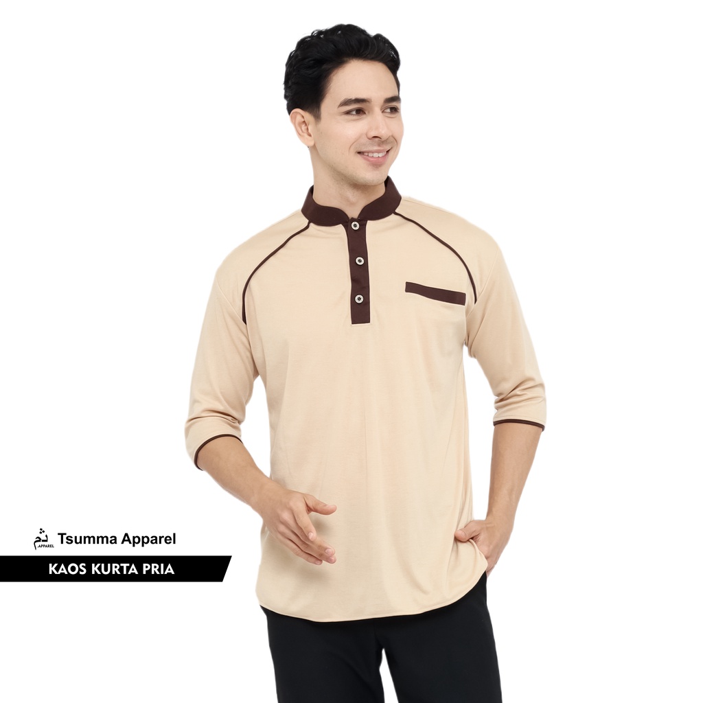 Kurta Kaos Lengan 3/4 Pria Model List