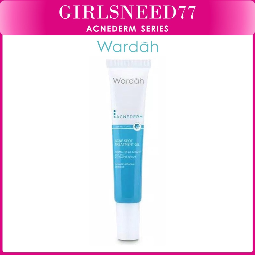 GIRLSNEED77 - COD - Wardah Acnederm Acne Spot Treatment Gel 15 ml - Totol Jerawat dengan BHA dan Willowherb Extracts