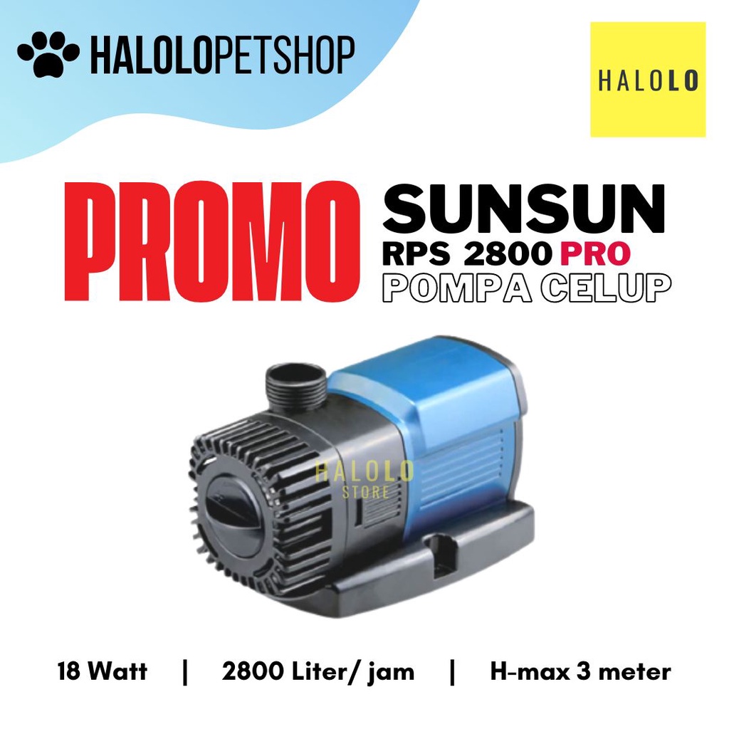 PROMO Sunsun RPS 2800 PRO Pompa Celup Kolam 2800 Liter Hemat Listrik