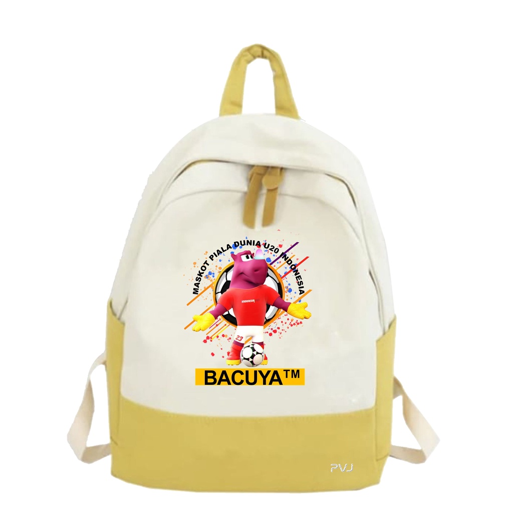 PVJ -Tas Ransel Anak sekolah Motif Maskot Bacuya Piala Dunia Fifa World Cup U 20 Indonesia 2023