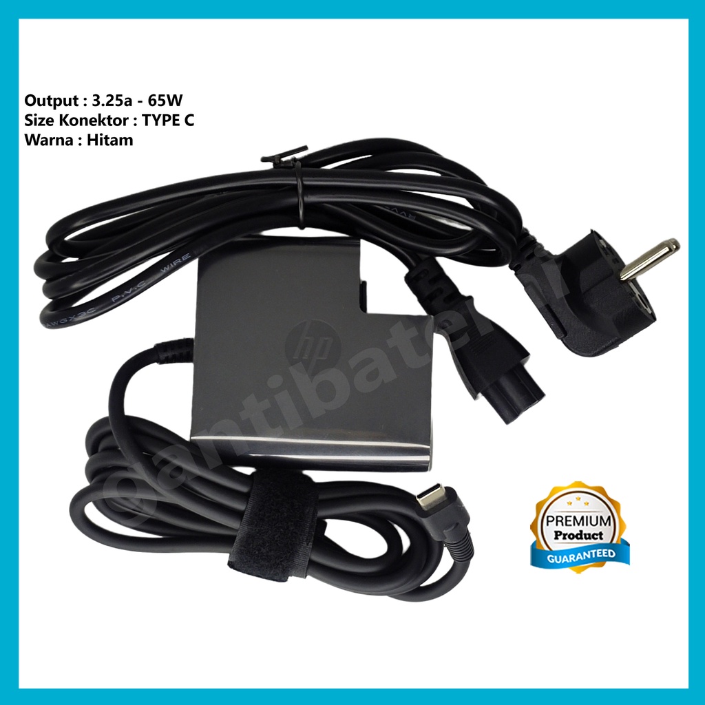 Adaptor Charger HP Elite x2 G4 Pavilion 14-dh1026tx 15-cs3073cl Type C