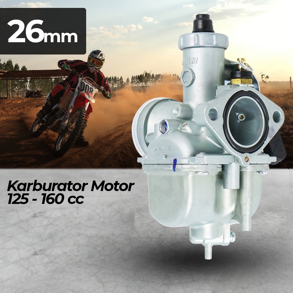 Karburator Motor Carburetor Engine Motorcycle 26 mm - VM22 - Silver