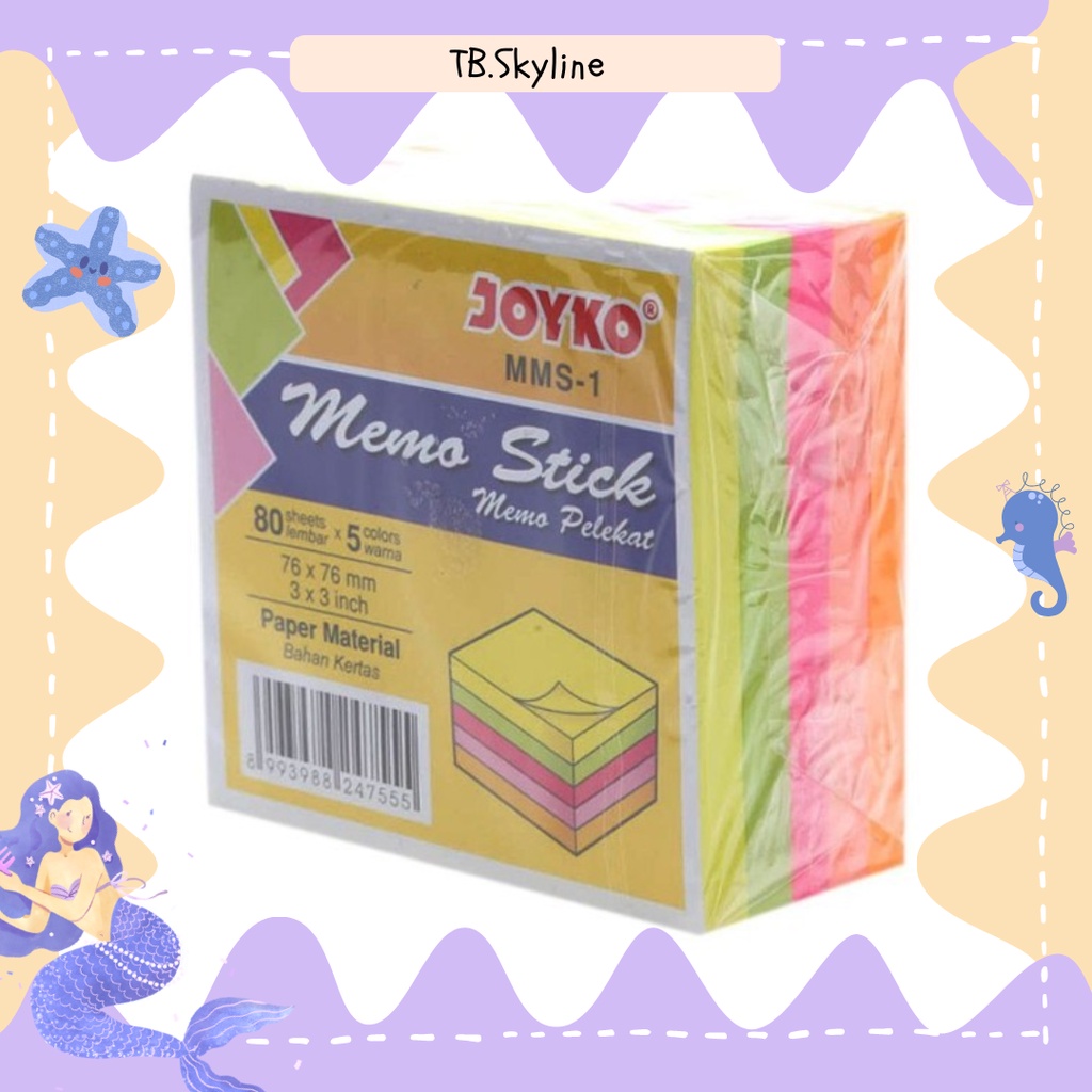 

Memo Sticky Notes Warna Warni Joyko MMS-1