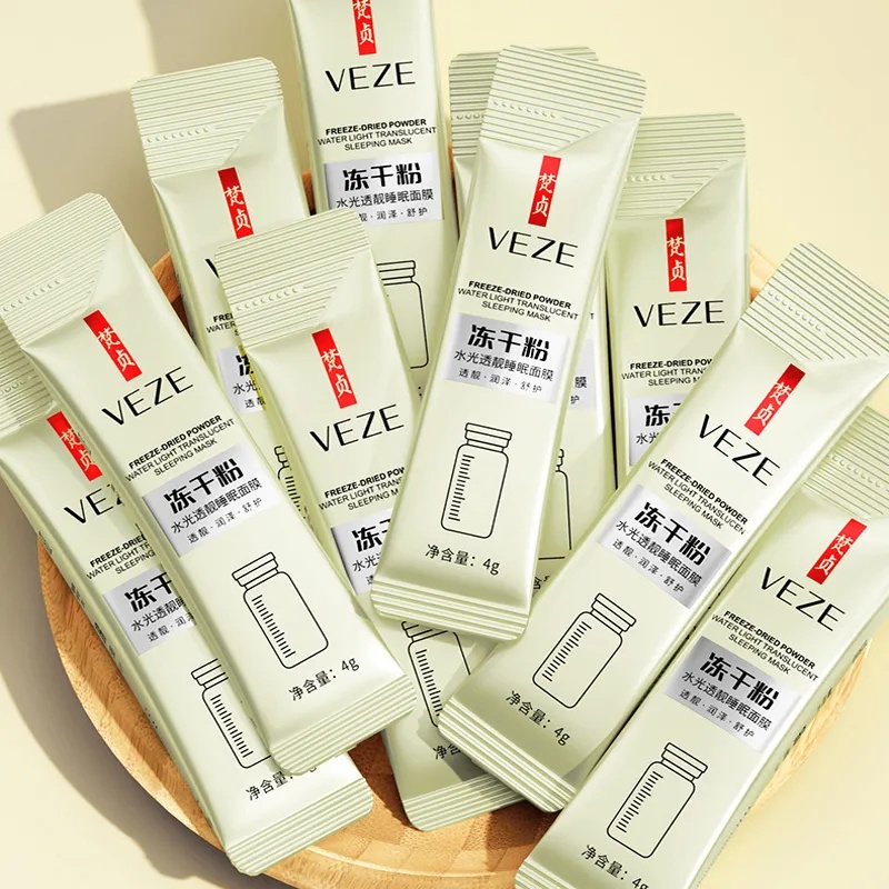 Veze Sleeping Mask Powder Water Masker Tidur Tembus Cahaya Air Bubuk Kering Beku 4gram x 20 Sachet