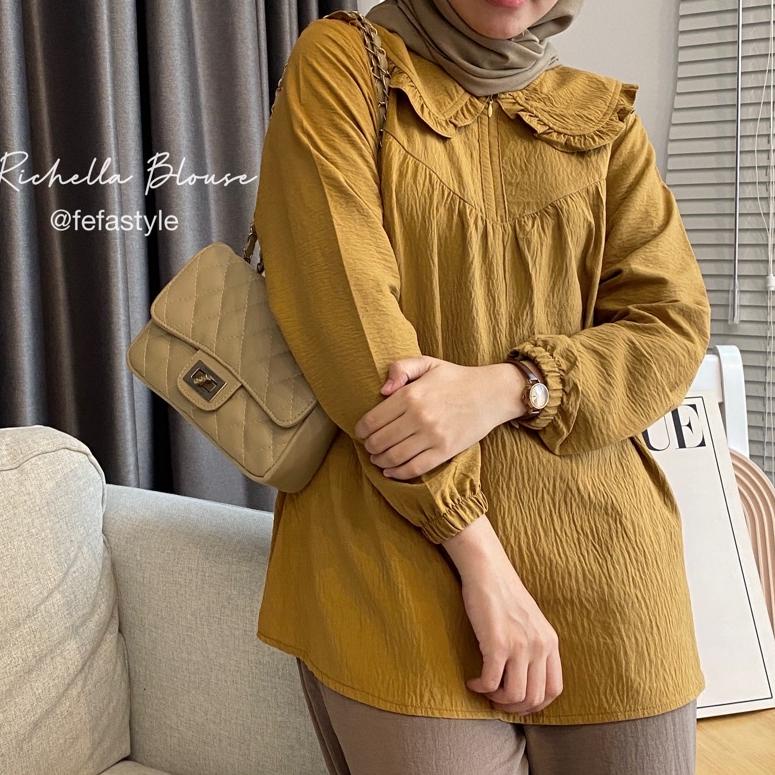 SPECIAL PRICE BLOUSE CRINCLE RICHELLA by fefastyle