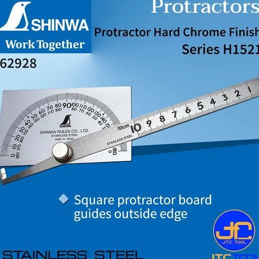

Shinwa HC protractor H-1521 busur derajat 200mm