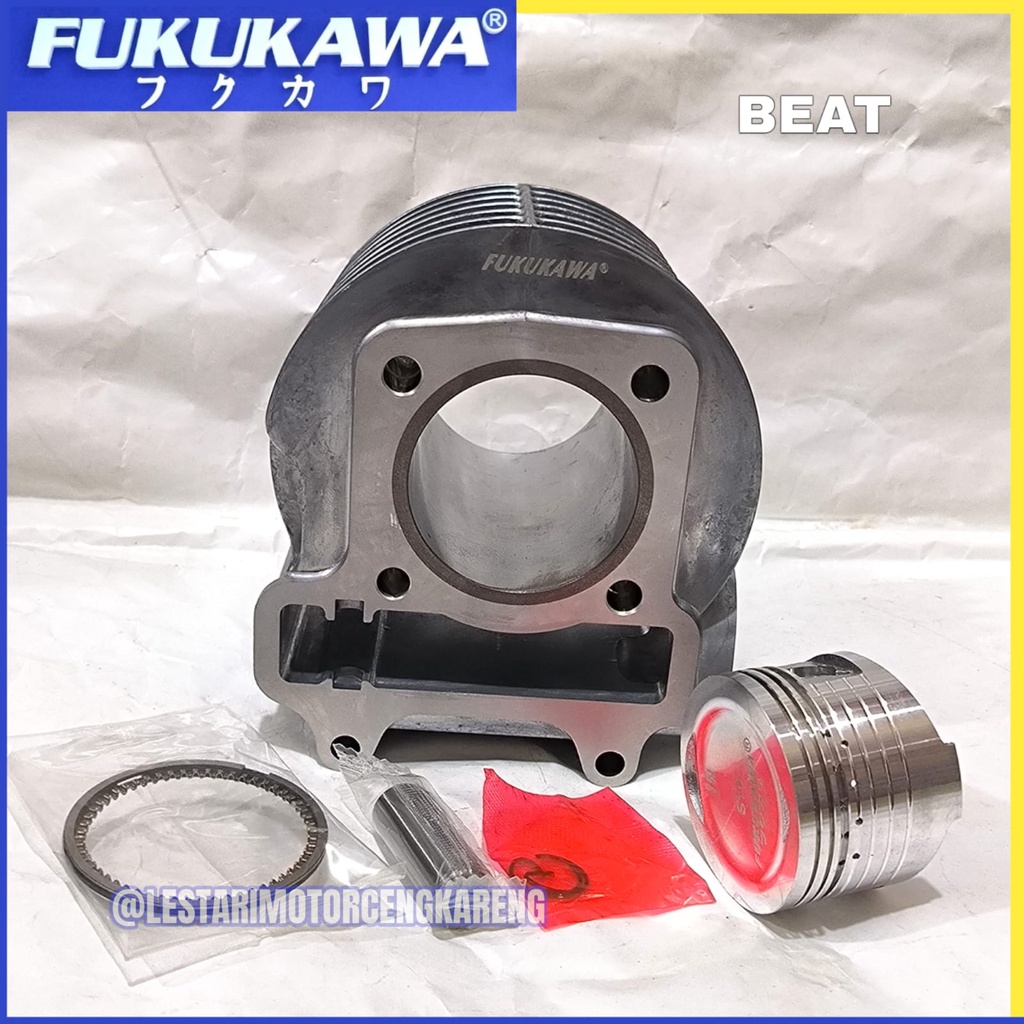 BLOK SEHER CYLINDER PISTON KIT BEAT SPACY SCOOPY KARBU KVY FUKUKAWA