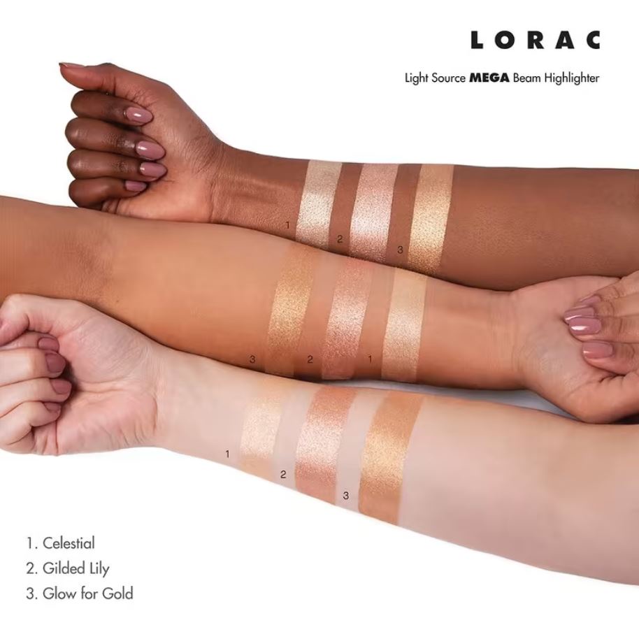 Lorac Highlighter Mega Beam (6.5 gr) Gilded Lily Shades Highlighter Wajah Pipi ORI USA