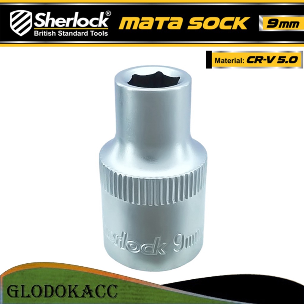 Kunci Shock 9 mm 6 PT / Sherlock Mata Sok/Sock 1/2 inch