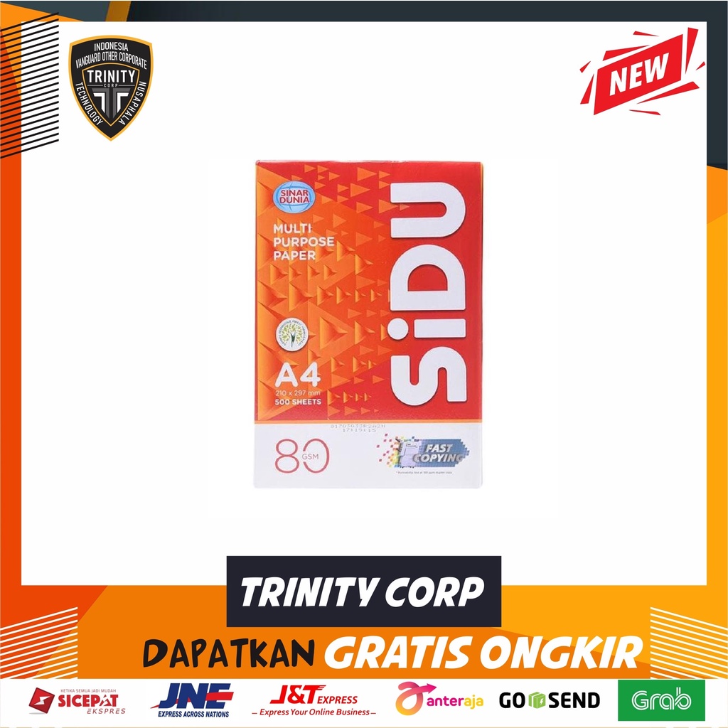 

KERTAS HVS A4 80 Gram Sidu