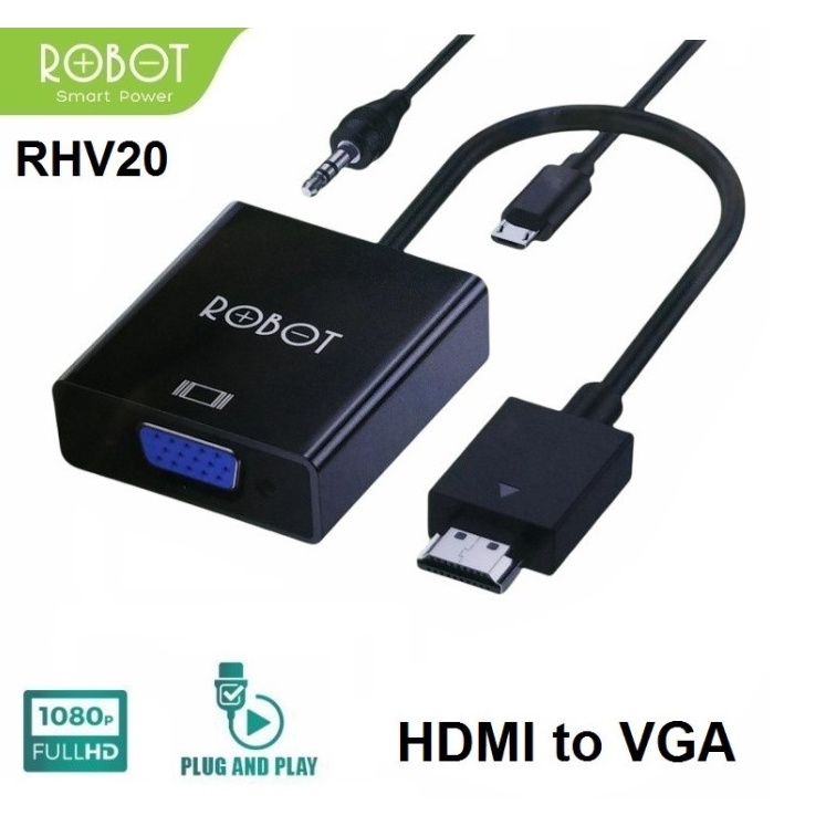 Converter Robot HDMI to VGA Adapter RHV-20 (1080P)