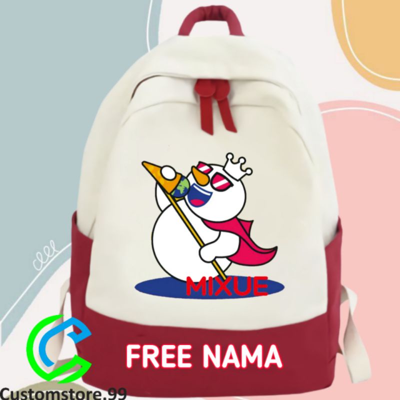 TAS RANSEL ANAK MIXUE FREE NAMA TAS SEKOLAH ANAK TERBARU