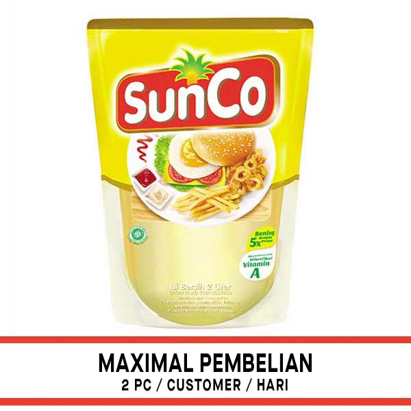 SUNCO COOKING OIL REFILL 2 LITER - MINYAK GORENG