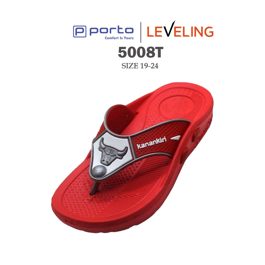 5008T - Porto Leveling Cuci Gudang Sandal Jepit Anak Laki-Laki Sandal Karet Tali Nyaman Tidak Licin