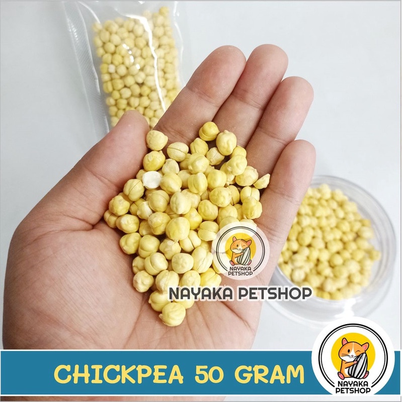 Camilan Hamster Kacang Chickpea 50 gram Cemilan Kacang Arab Ekstra Food Camilan Hewan