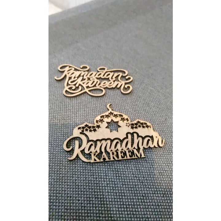 HANGTAG KAYU KAREEM RAMADHAN / SOUVENIR KAYU IDUL FITRI