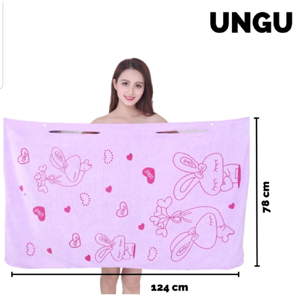 GP Handuk Mandi Dewasa Handuk Kimono Motif Kartun Wearable Towel Handuk Mandi Kimono Dewasa Murah Import