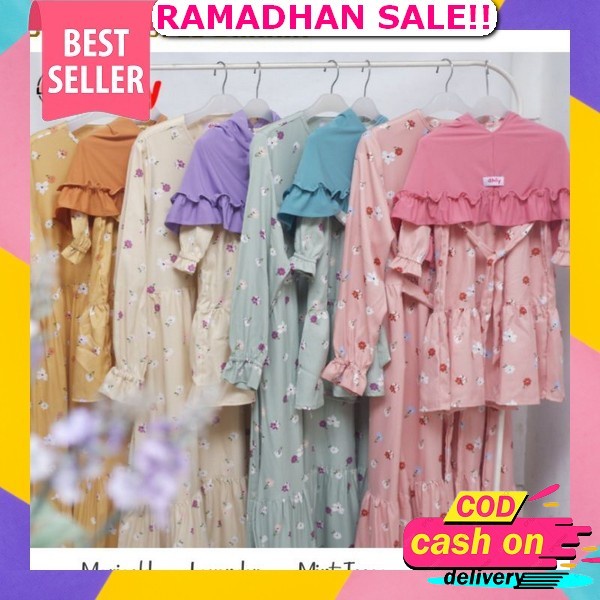 Aidah Couple Original / Gamis Syar'I Couple Ibu Dan Anak / Gamis Couple Polos / Gamis Anak / Gamis T