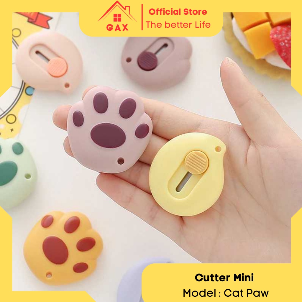 

Pisau Cutter Mini Pemotong Kertas Desain Cat Paw Pembuka Paket Model Kucing Souvenir Back to School