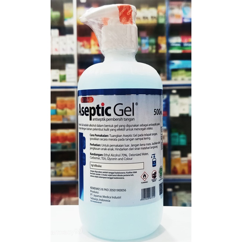 Aseptic Gel Hand Sanitizer 500ml - Merk OneMed