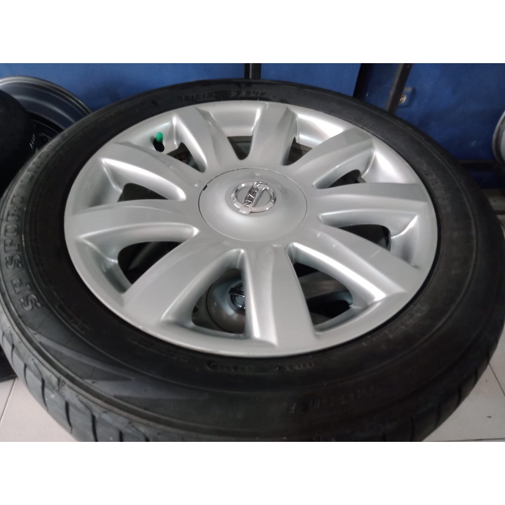 Velg Mobil Bekas Ori Copotan TEANA Ring 17 Lebar 7 Hole 5 x 114,3 Offset 50 Warna Silver Plush Ban D
