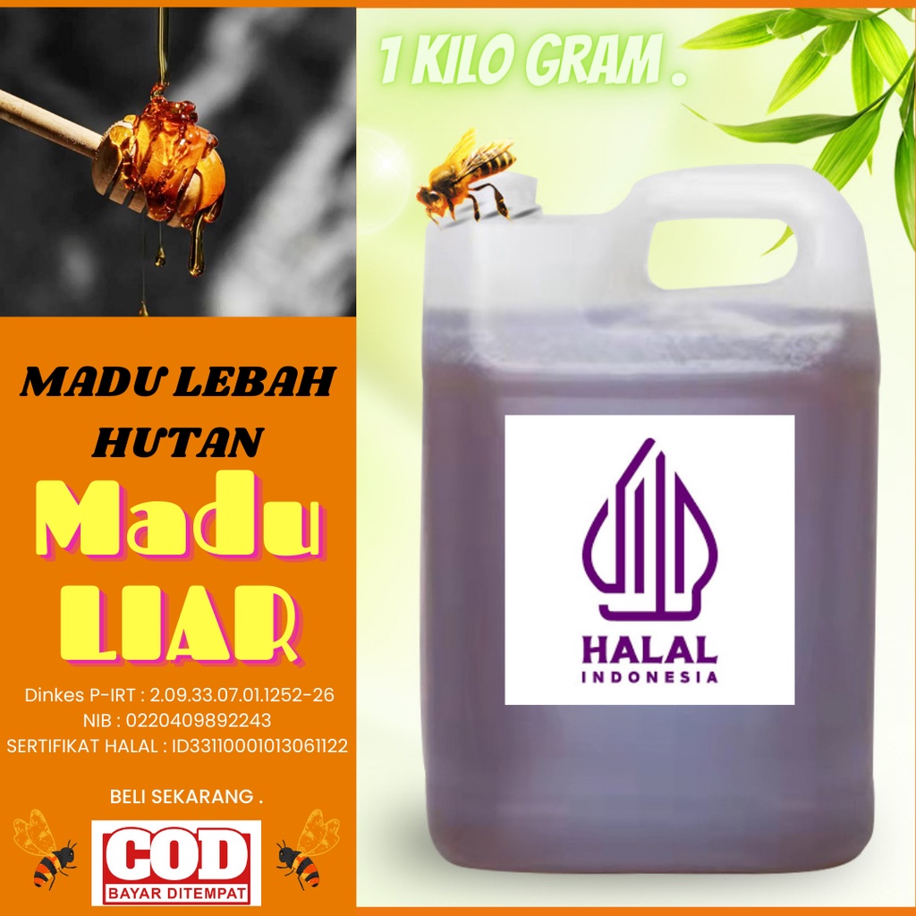 

Madu nektar murni 100 % original - Madu liar Isi Sekilo asli dan bergaransi Gratis Peking Buble wrap