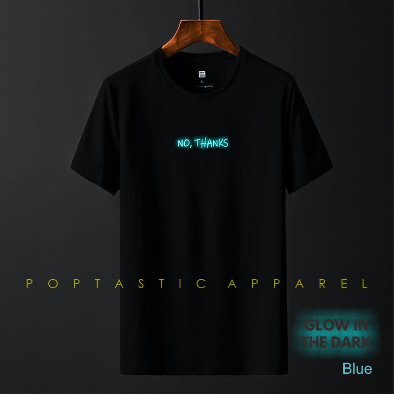 Kaos Distro COWOK CEWEK glow in the dark BIRU