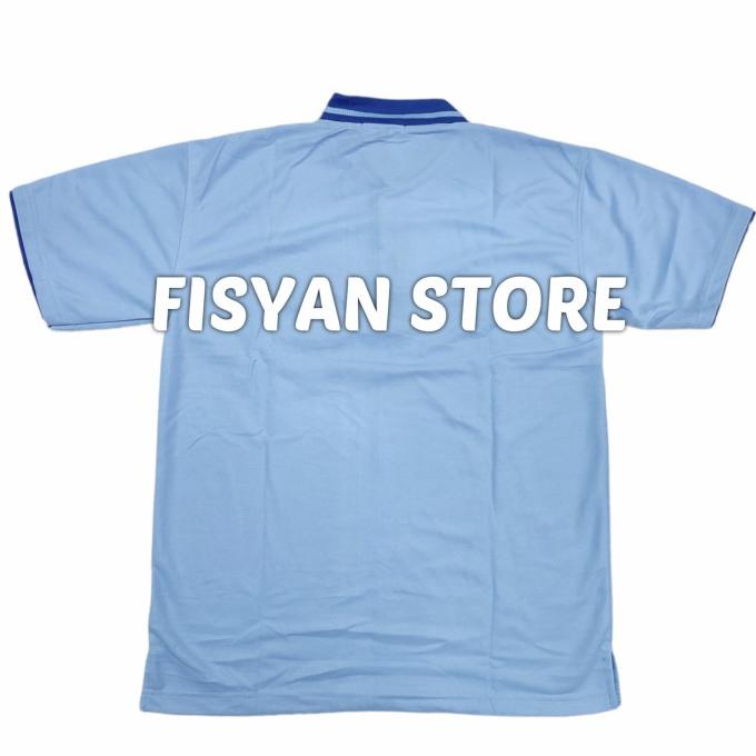 Kaos Kerah Polo Shirt Biru Langit Kerah Benhur