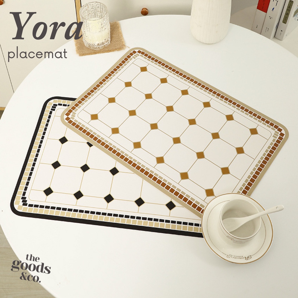 Tatakan Piring Placemat Waterproof Bahan PVC TEBAL Scandinavian Design