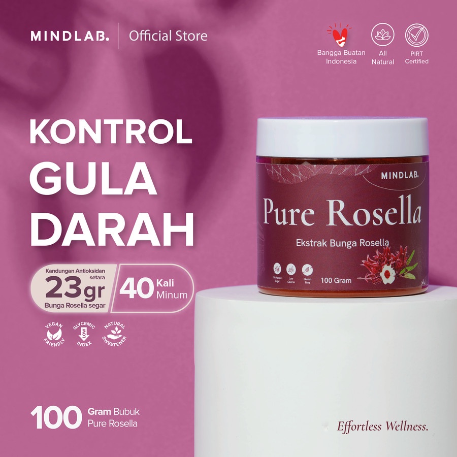 

Rosella Extract Powder 100 Gram - Hibiscus Pure Powder - MINDLAB