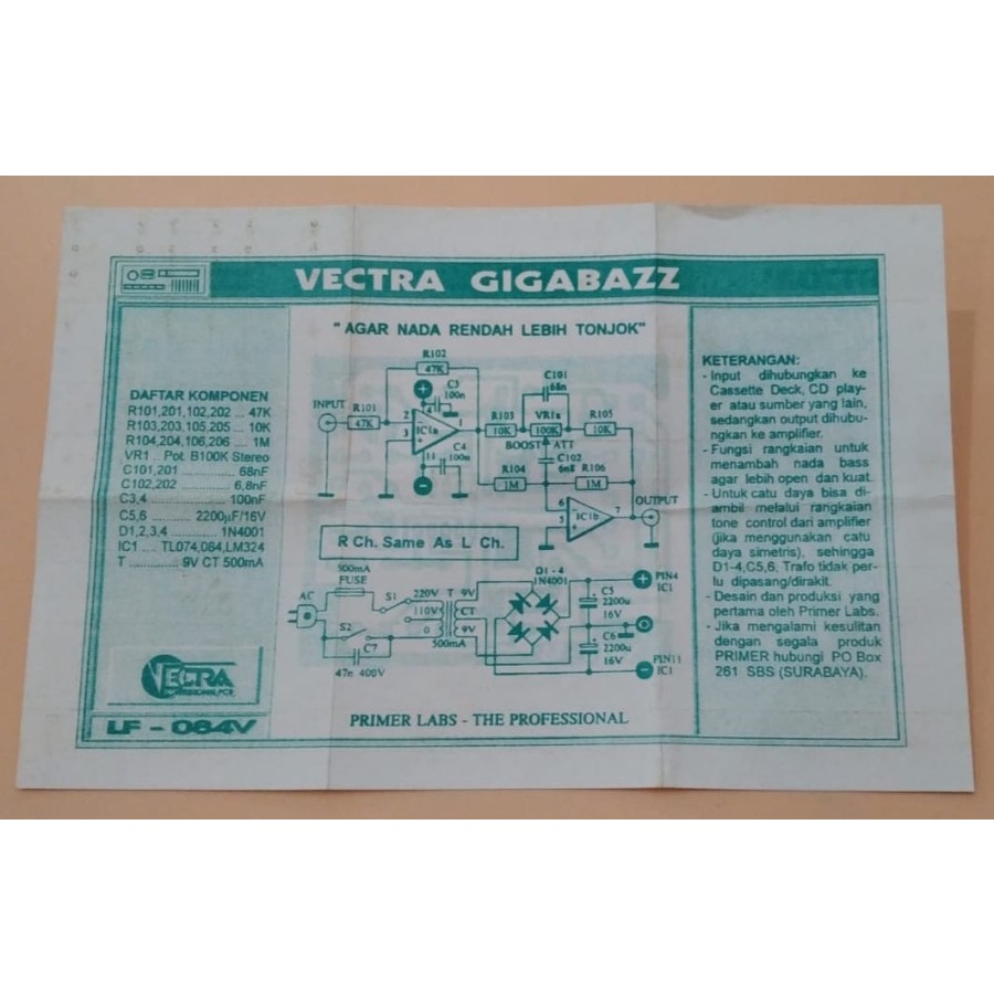 PCB Vectra Gigabazz (LF 084V)