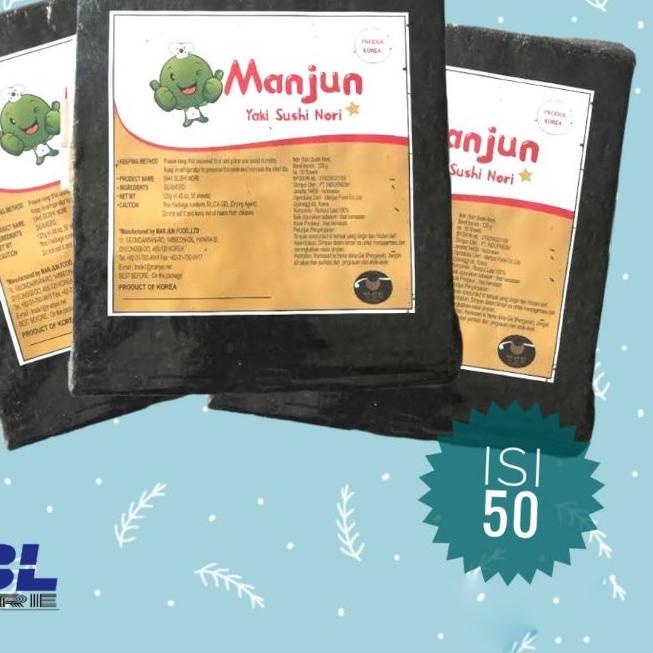 

✈ Manjun Sushi Nori Rumput Laut Seaweed 50 Sheet ☜