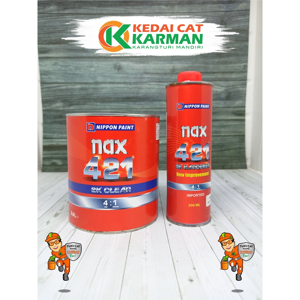 CLEAR COAT / CLEAR / PERNIS NIPPON PAINT NAX 421 - NAX421 0,8 L + 0,2 L PELINDUNG CAT MOBIL MOTOR BE
