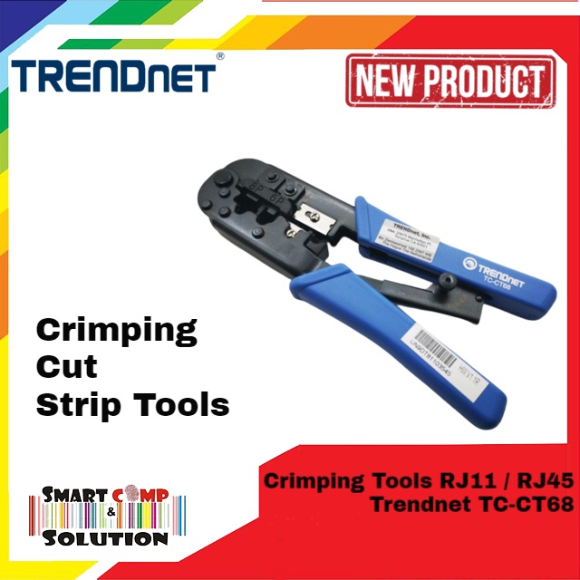 Crimping Tools RJ45 &amp; RJ11 TRENDnet TC-CT68 Crimp / Cut / Strip Tools