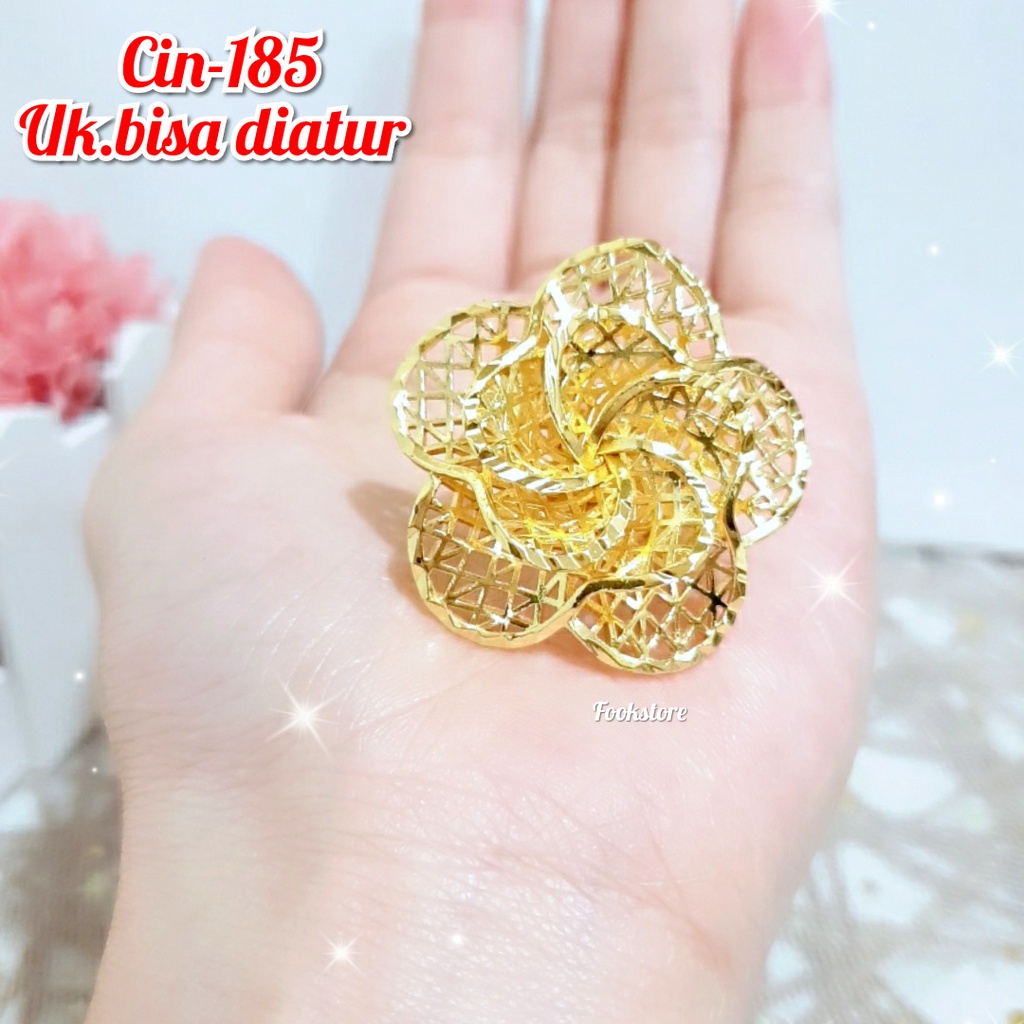 TERBARU CINCIN BUNGA KENDARI SATU UKURAN /PROMO CINCIN DEWASA COD