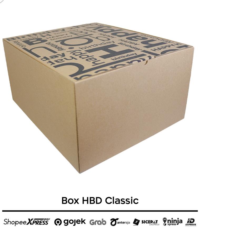 

12.12 STOK READY Box Happy Birthday ready stock cocok untuk packaging hadiah ulang tahun tulisan classic lsg diorder 