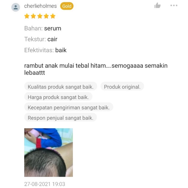 NAKKU Hair Serum Penyubur Rambut Bayi Anak - Paket Bundling 2 Botol