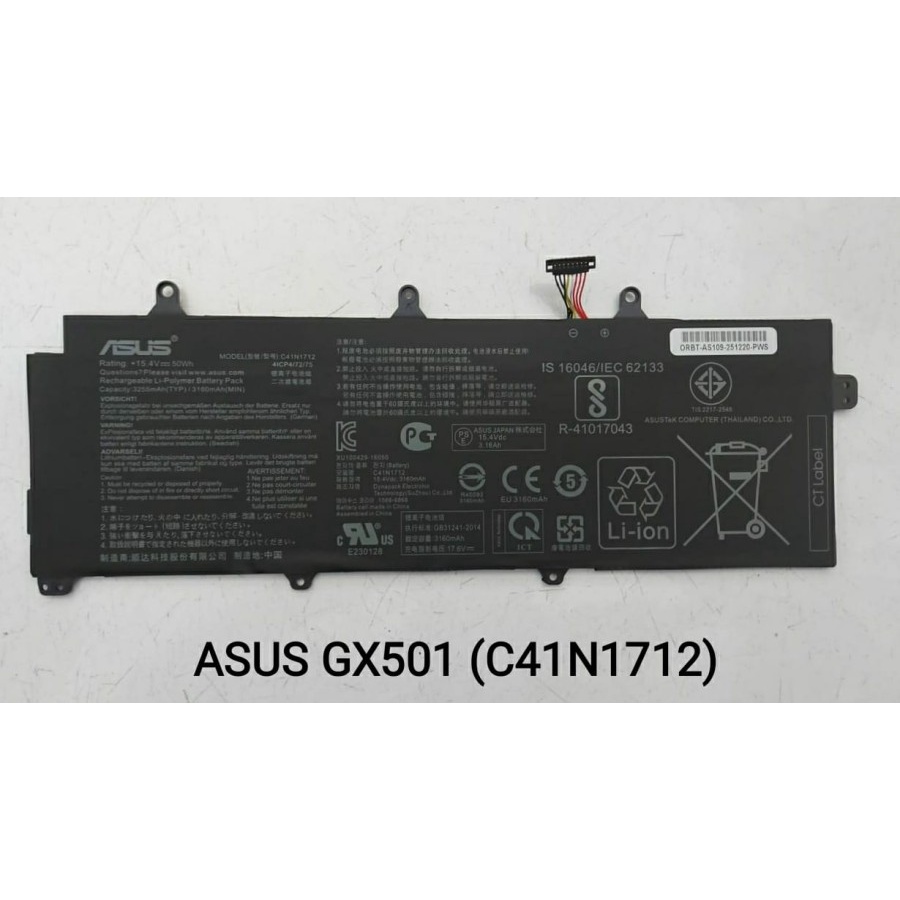 Baterai C41N1712 Asus Zephyrus GX501 GX501V GX501GI GX501GM GX501VS