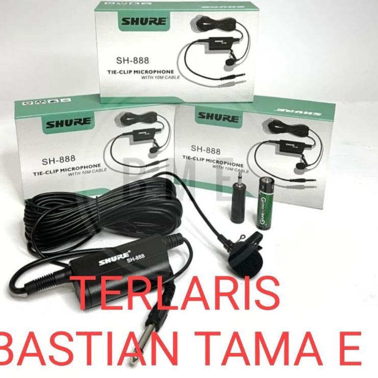 ☊ Mic jepit shure super peka cocok untuk imam masjid shure sh 888 ➱