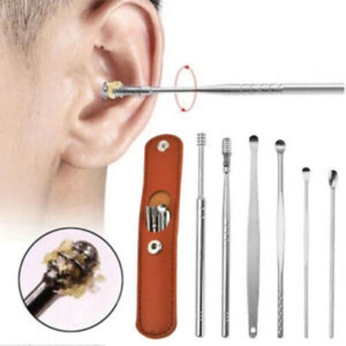 GP Pembersih Telinga Korek Kuping Ear Wax Picker 1 Set 6 PCS Stainless Steel