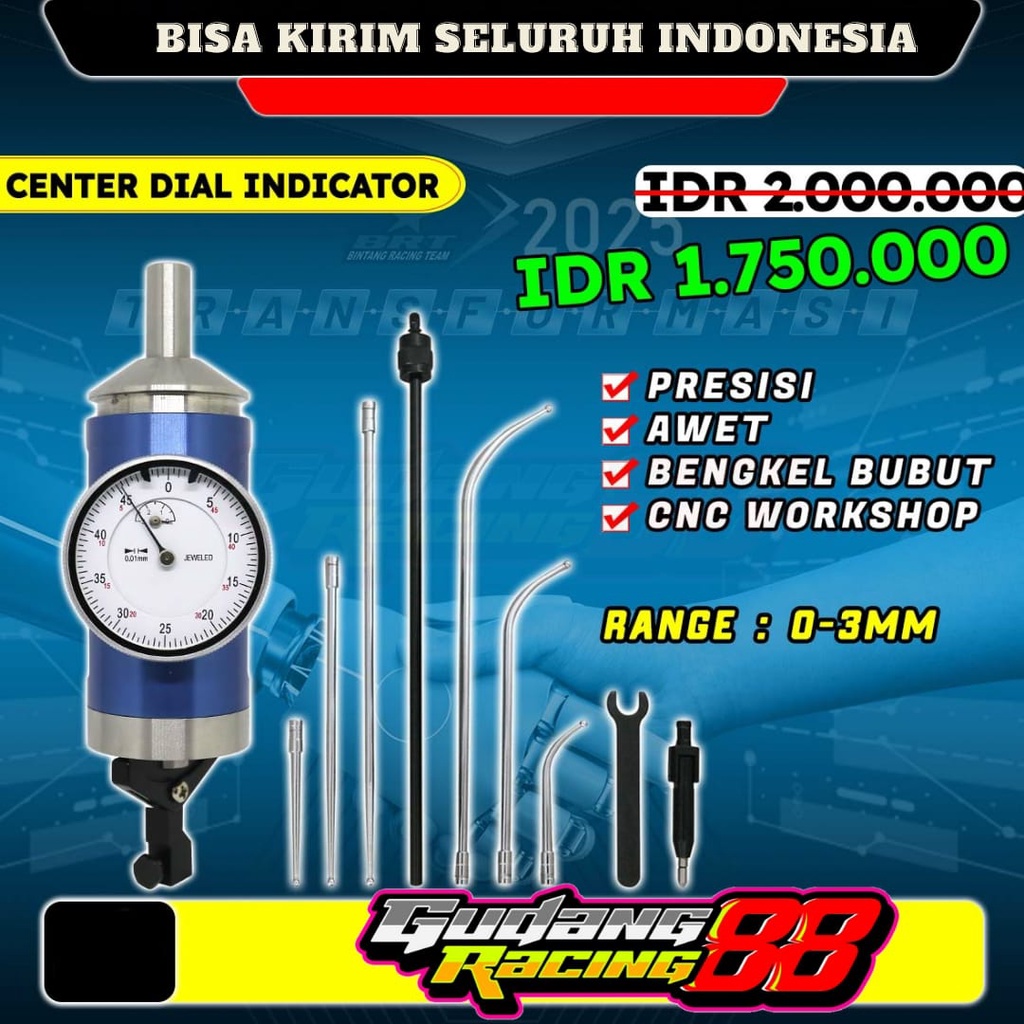 IZZI ALAT UKUR CENTER DIAL INDICATOR BRT 0-3MM