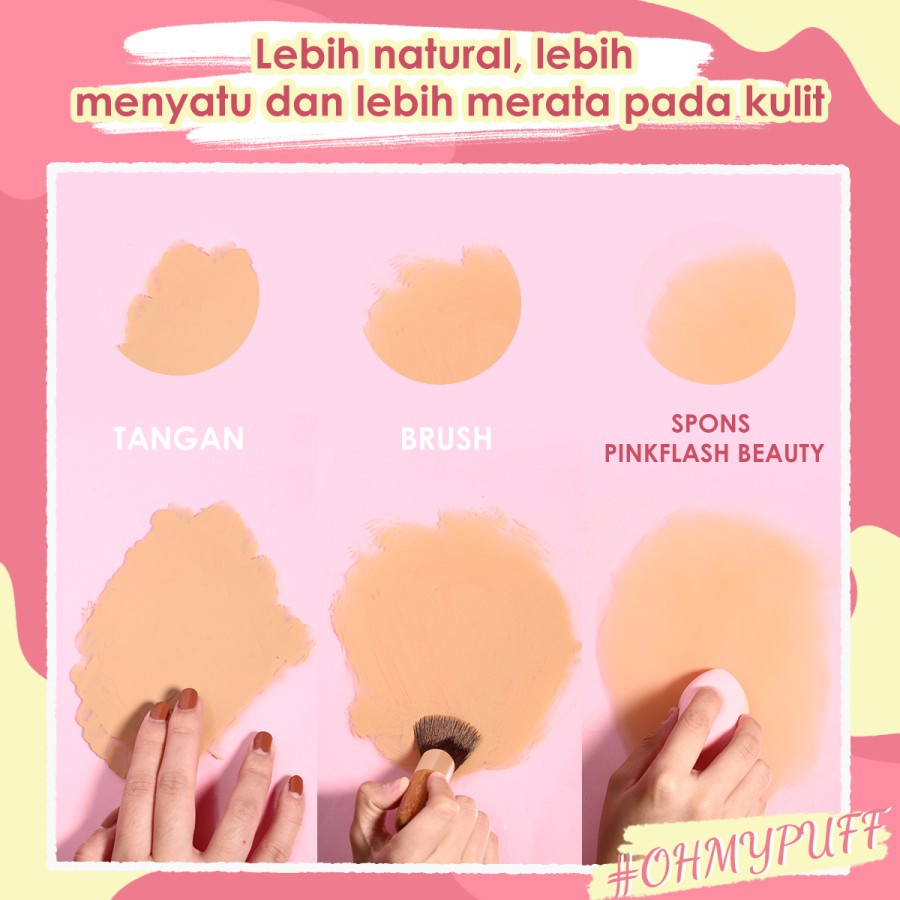 PINKFLASH #OhMyPuff Spons Beauty Blender, Makeup Sponge Lucu PFT01